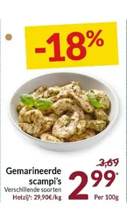 Intermarché Gemarineerde scampi's aanbieding
