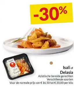 Intermarché Isali of Delasia Aziatische bereide gerechten aanbieding