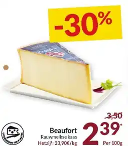Intermarché Beaufort Rauwmelkse kaas aanbieding
