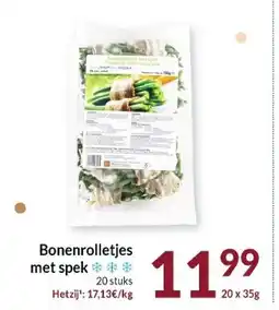 Intermarché Bonenrolletjes met spek aanbieding