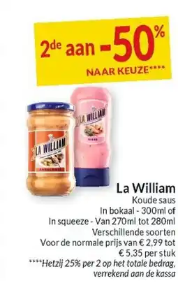 Intermarché La William Koude saus aanbieding