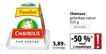 Colruyt Chavroux geitenkaas natuur aanbieding