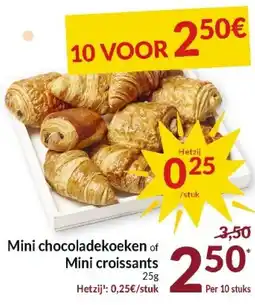Intermarché Mini chocoladekoeken of Mini croissants aanbieding