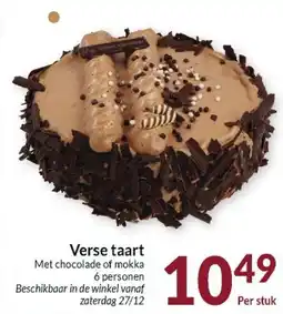 Intermarché Verse taart Met chocolade of mokka aanbieding