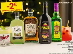 Intermarché Villa Massa Limoncello - 50cl, Amaretto , Passoa Passievruchtenlikeur of Pisang Original 17° aanbieding