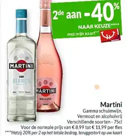 Intermarché Martini Gamma schuimwijn, Vermout en alcoholvrij aanbieding