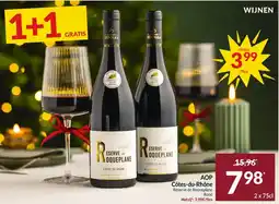 Intermarché AOP Côtes-du-Rhône Réserve de Roqueplane Rood aanbieding