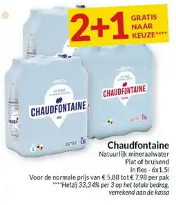 Intermarché Chaudfontaine Natuurlijk mineraalwater aanbieding