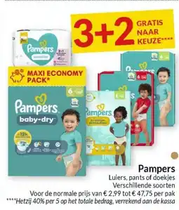 Intermarché Pampers Luiers, pants of doekjes Verschillende soorten aanbieding