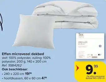 Effen microvezel dekbed