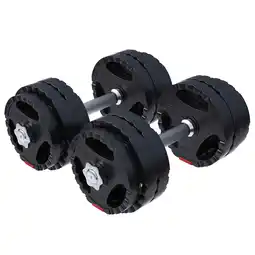 Decathlon Dumbellset - Halterset - Gripper Kunststof - 30 kg - Halterstang met gewichten aanbieding
