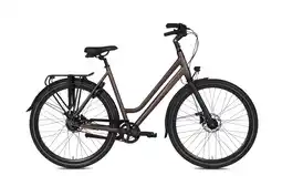 Decathlon BSP Voyager Belt - Dames Stadsfiets - 8 versnellingen - 56 cm - Dark Oak aanbieding