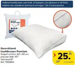 Carrefour Geventileerd hoofdkussen Premium aanbieding