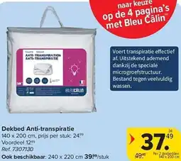 Carrefour Dekbed Anti-transpiratie aanbieding