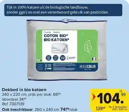 Carrefour Dekbed in bio katoen aanbieding