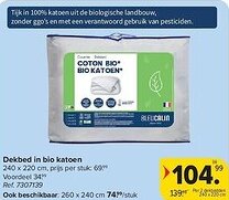 Carrefour Dekbed in bio katoen aanbieding