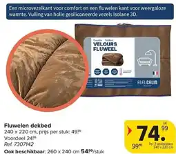 Carrefour Fluwelen dekbed aanbieding