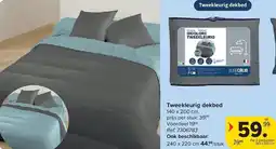 Carrefour Tweekleurig dekbed aanbieding