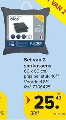 Carrefour Set van 2 sierkussens aanbieding