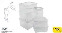 Carrefour Simply Set van 8 plastic dozen aanbieding