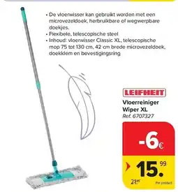 Carrefour Leifheit vloerreiniger wiper xl aanbieding