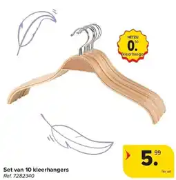Carrefour Set van 10 kleerhangers aanbieding