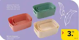 Carrefour Set van 3 manden aanbieding