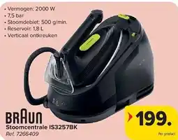 Carrefour Braun Stoomcentrale IS3257BK aanbieding