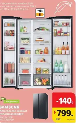 Carrefour Samsung Amerikaanse koelkast RS57DG400EB4EF aanbieding