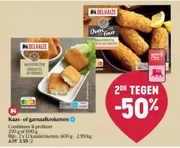 Delhaize Kaas- of garnaalkroketten aanbieding