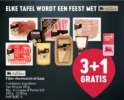 Delhaize Fijne vleeswaren of kaas aanbieding