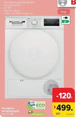 Carrefour Bosch Droogkast WTH8300AFG aanbieding