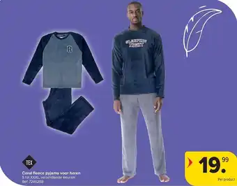 Coral fleece pyjama voor heren