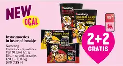 Delhaize Instantnoedels in beker of in zakje aanbieding