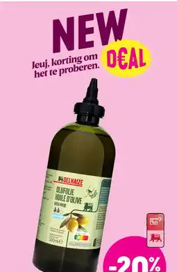 Delhaize Olijfolie extra vierge, met doseerdop aanbieding
