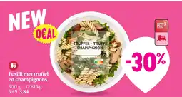 Delhaize Fusilli met truffel en champignons aanbieding