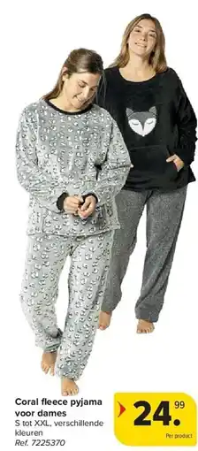 Carrefour Coral fleece pyjama voor dames aanbieding
