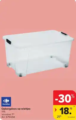 Carrefour Opbergdoos op wieltjes aanbieding