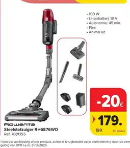 Carrefour Steelstofzuiger RH6876WO aanbieding