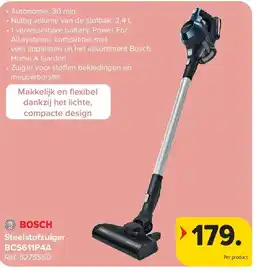 Carrefour Steelstofzuiger BCS611P4A aanbieding
