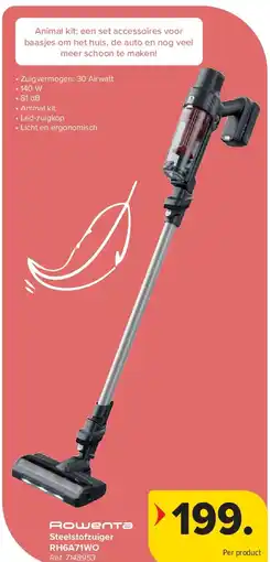 Carrefour Steelstofzuiger RH6A71WO aanbieding