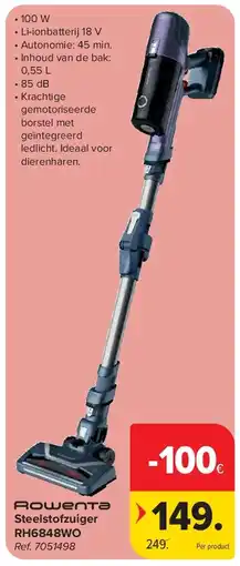 Carrefour Steelstofzuiger RH6848WO aanbieding