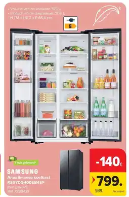 Carrefour Amerikaanse koelkast RS57DG400EB4EF aanbieding