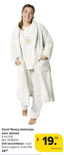 Carrefour Coral fl eece kamerjas voor dames aanbieding