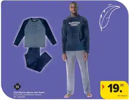 Carrefour Coral fl eece pyjama voor heren aanbieding