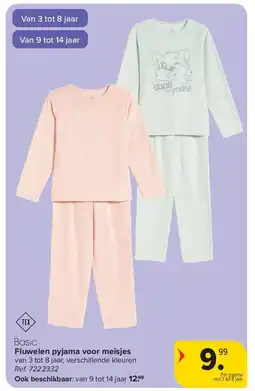 Carrefour Fluwelen pyjama voor meisjes aanbieding