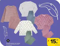 Carrefour Fluwelen pyjama voor dames aanbieding