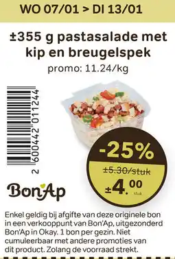 Bon Ap pastasalade met kip en breugelspek aanbieding