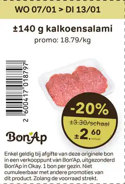 Bon Ap Kalkoensalami aanbieding