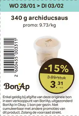 Bon Ap Archiducsaus aanbieding
